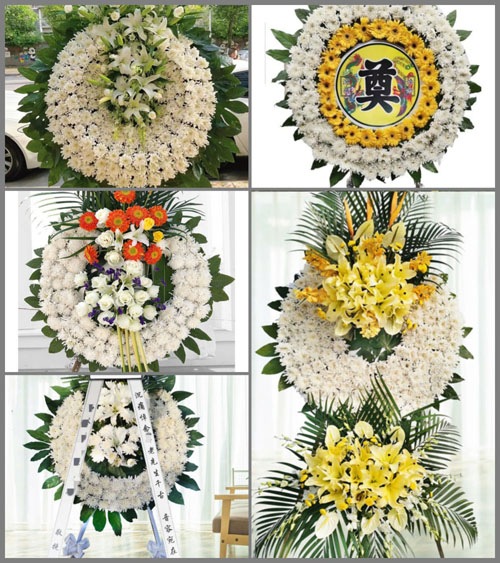 广东韶关市南雄市古市镇三角岭村花圈速递
